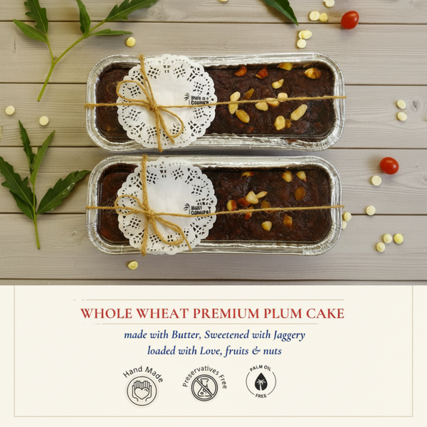 Nutri Couture Whole Wheat Plum Cake -250 g (Pack of 2)
