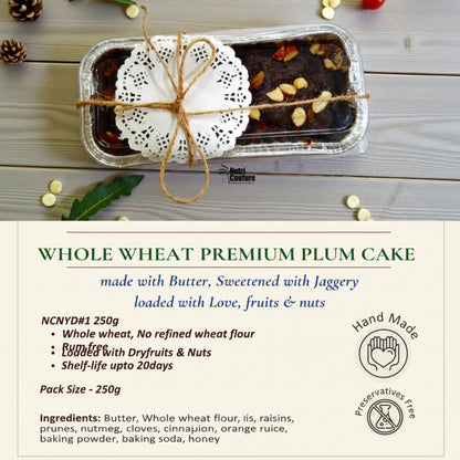 Nutri Couture Whole Wheat Plum Cake -250 g