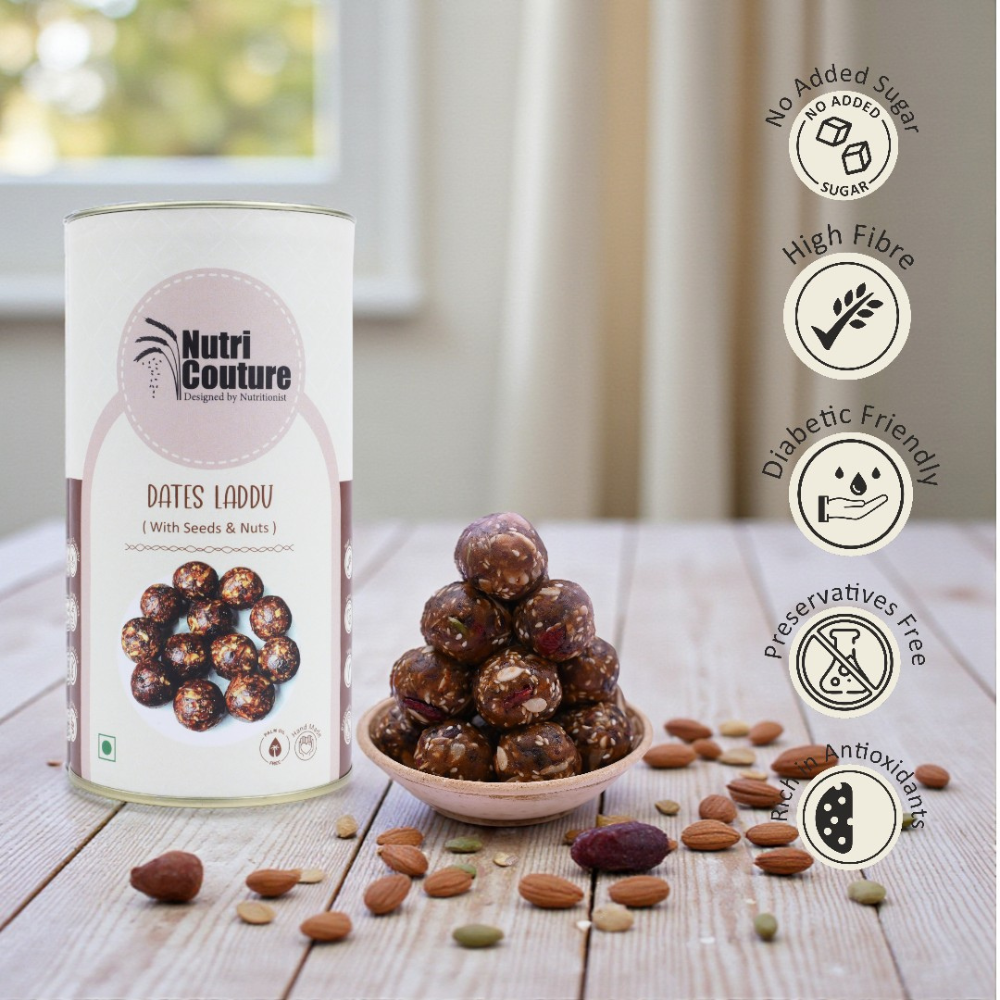 Nutri Couture Rakhi Hamper Box Dates Laddu Box - NCD1.2