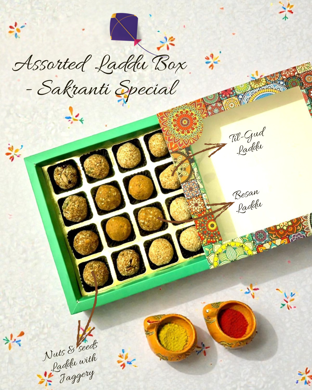 Nutri Couture NCM.3 - Assorted Laddu Box - 16pcs