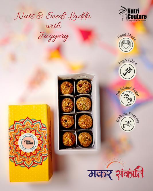 Nutri Couture NCM#1.4 Nutrs & Seeds Jaggery Laddu - 8pcs