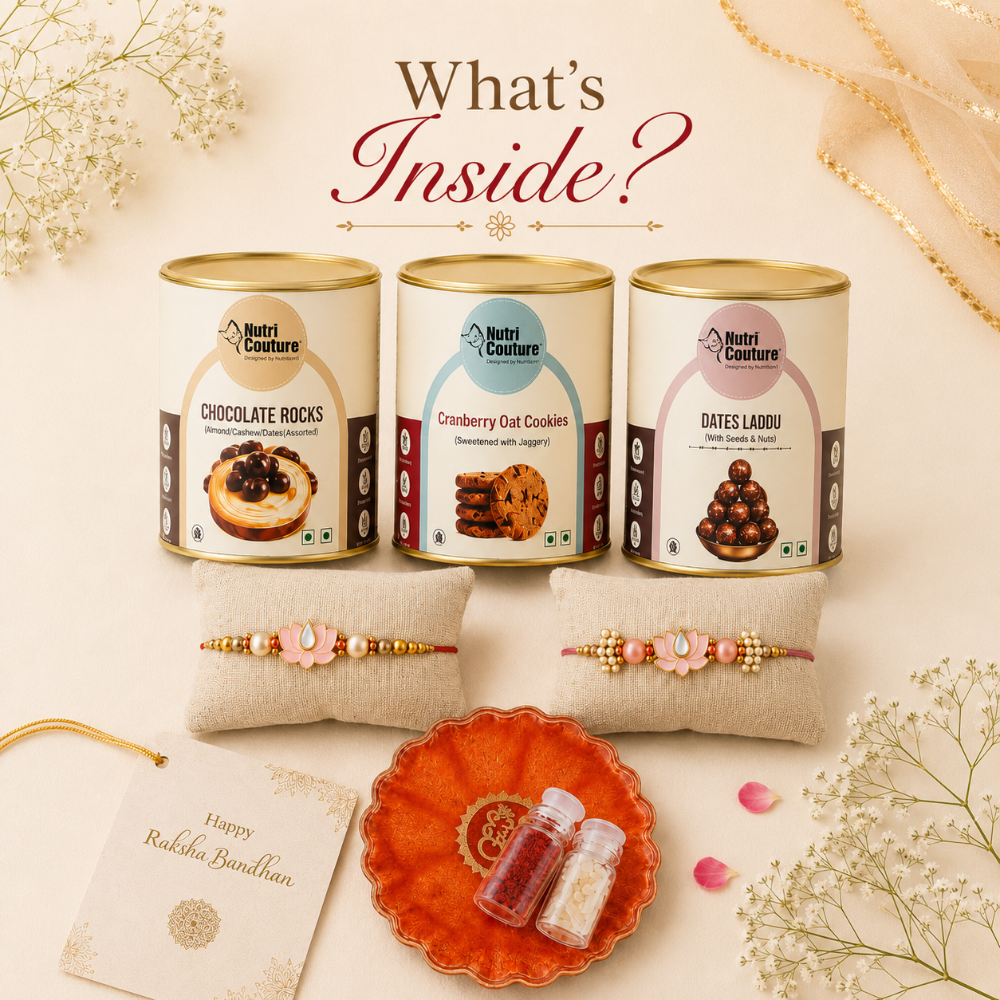 Nutri Couture Rakhi Hamper Box Kuch Khaas for the Bond Full of Mithas- NCR26.6