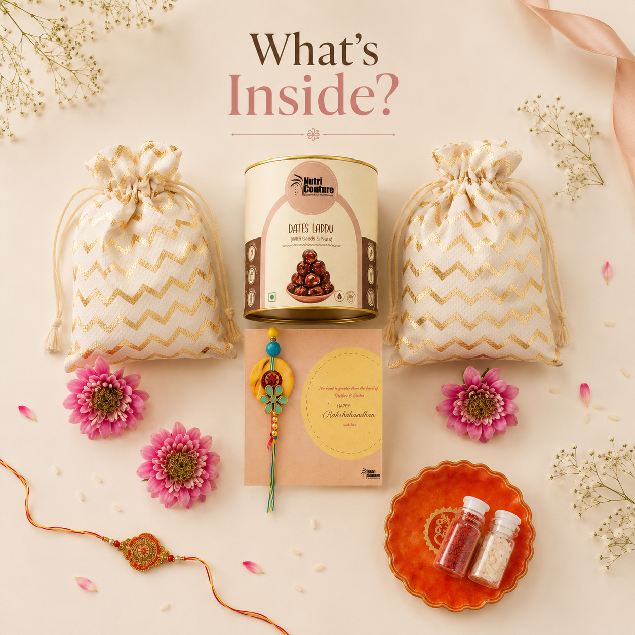 Nutri Couture Rakhi Hamper Box Full of Goodies- NCR26.7