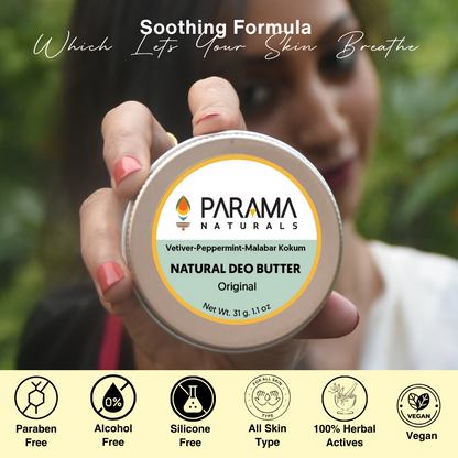 Parama Naturals Natural Deo Butter - Solid Deo Butter (Sugandhi Balm)