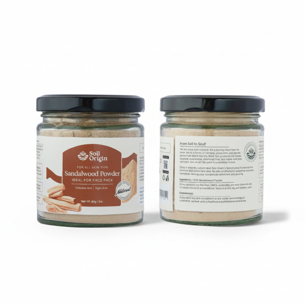 Soil Origin Natural Skincare Duo - Sandalwood Powder & Multani Mitti