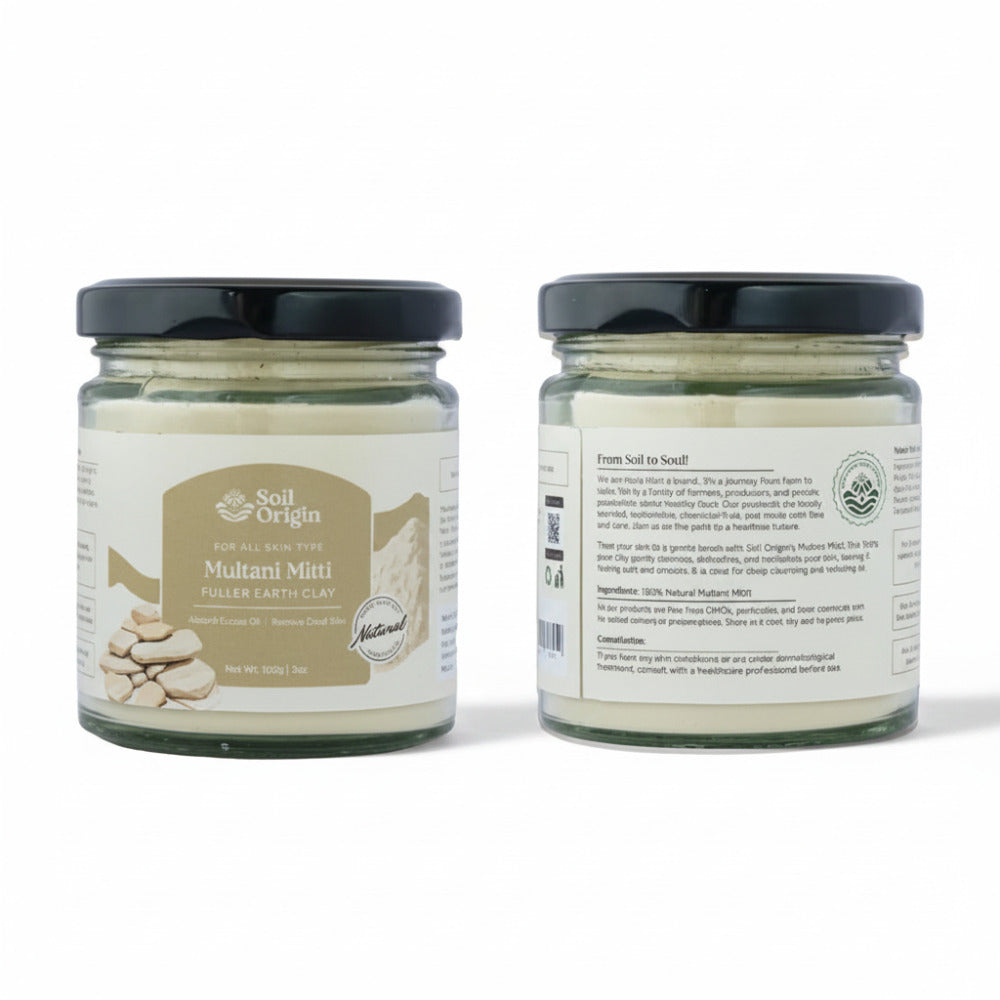Soil Origin Natural Skincare Duo - Sandalwood Powder & Multani Mitti