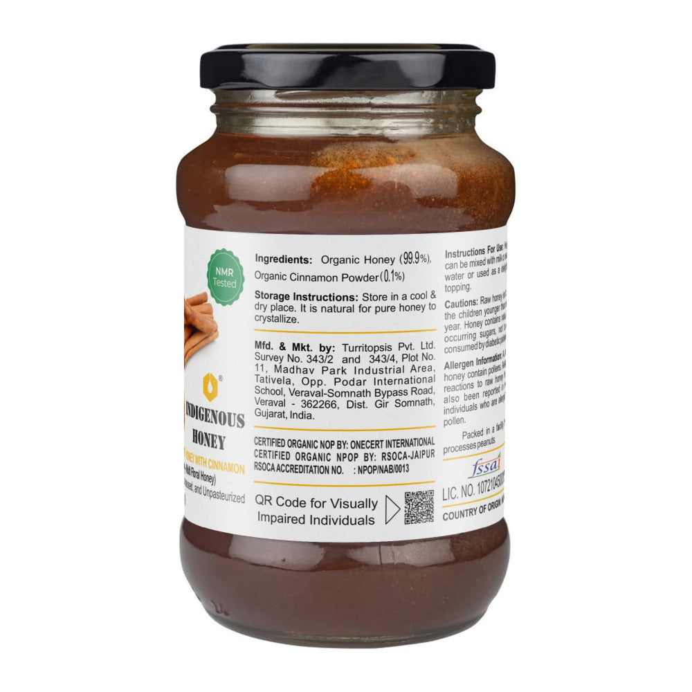 Indigenous Honey Raw Organic Honey with Infused Cinnamon