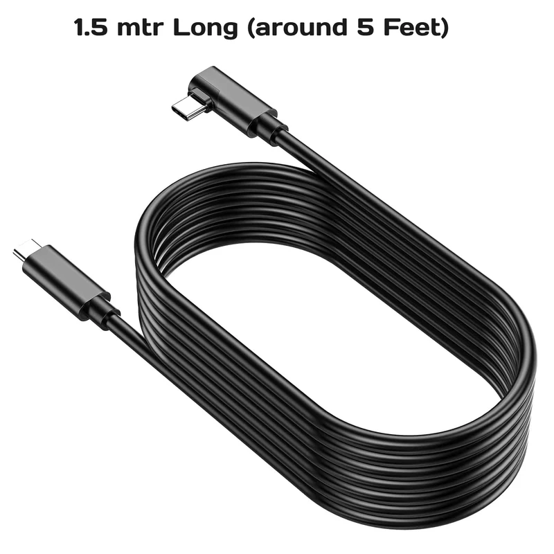 LA' FORTE Flixx USB-C to USB-C Cable | 65W Super Fast Charging | 1.5 Meter Long | Universal for Laptops, Mobiles, Tablets | PD3.0, PPS Compatible
