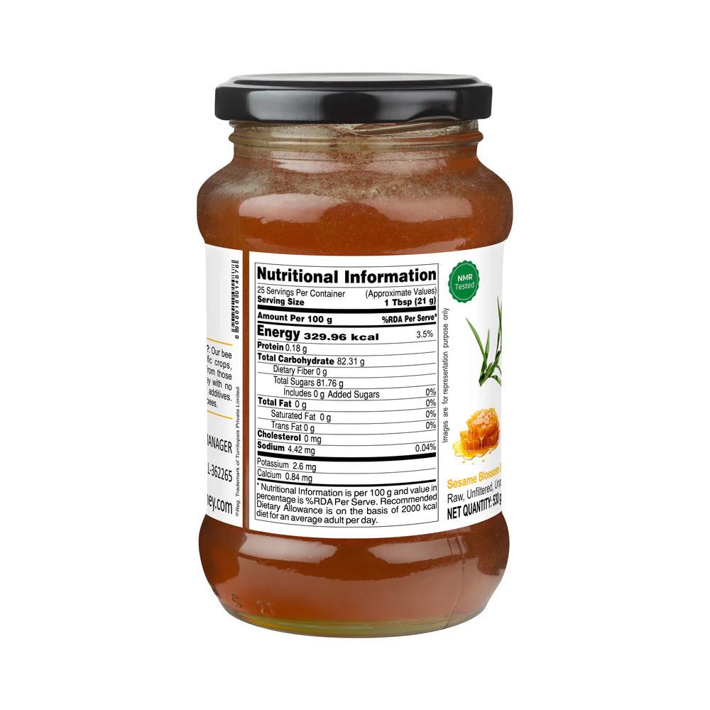 Indigenous Honey Natural Sesame Honey - Raw, Unfiltered, Pure