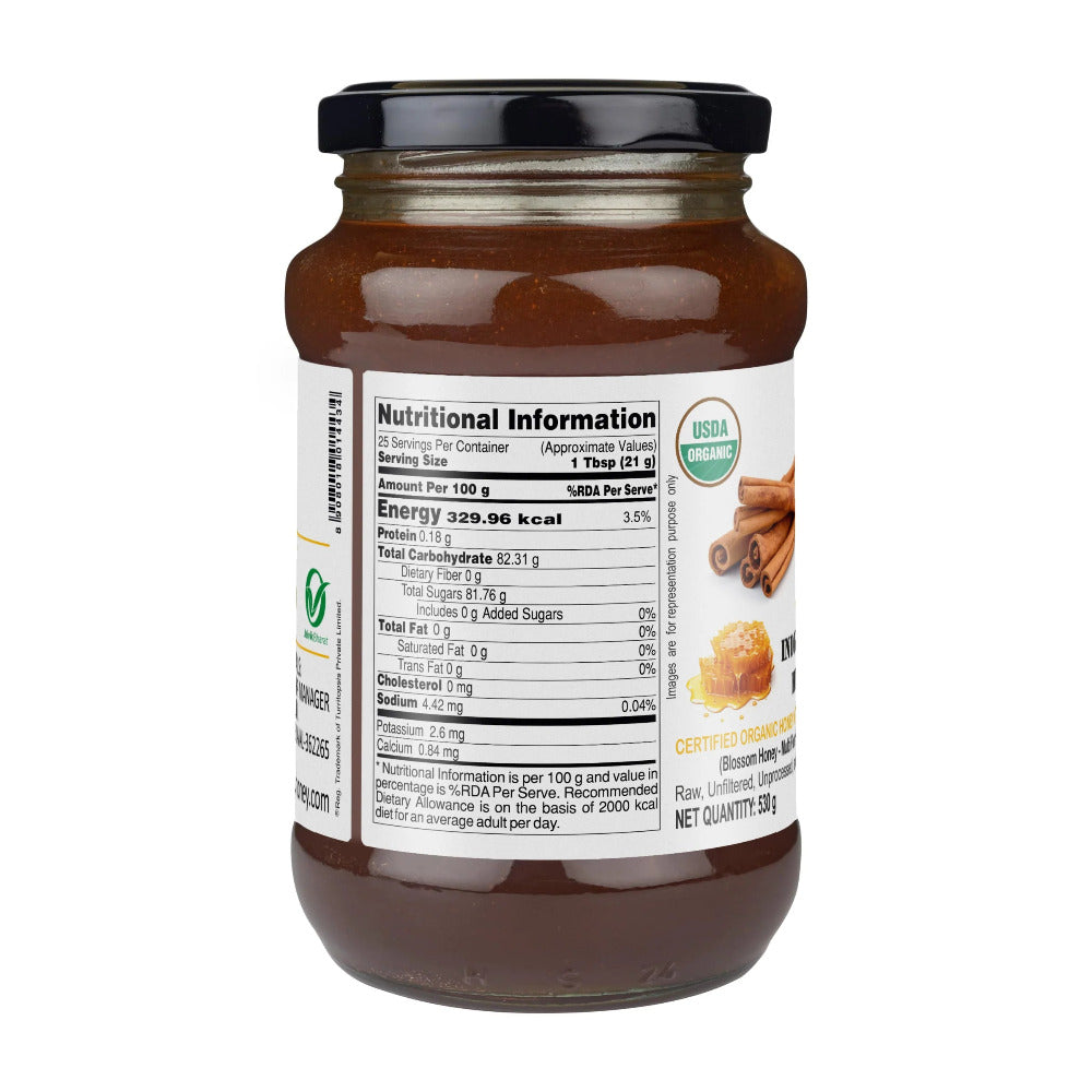 Indigenous Honey Raw Organic Honey with Infused Cinnamon
