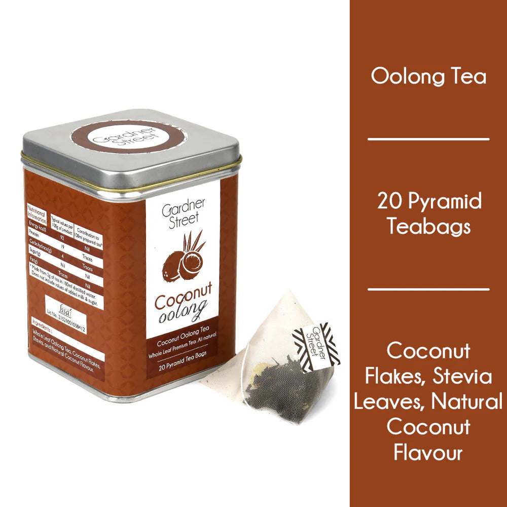 Gardner Street Tea Coconut Oolong Pack of 20 Sachets