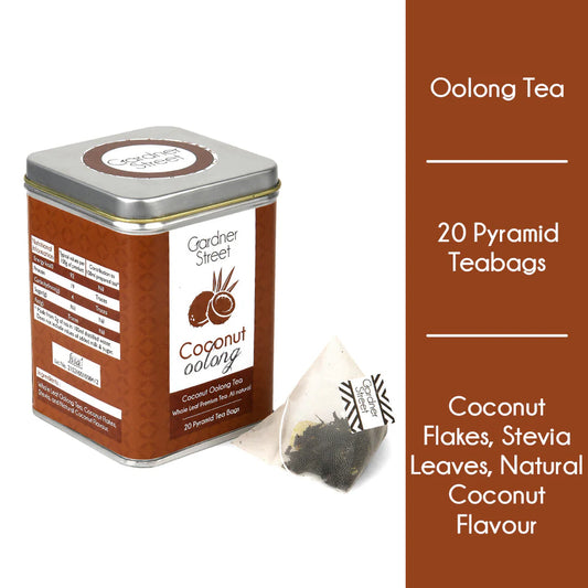 Gardner Street Tea - COCONUT OOLONG - 20 PYRAMID TEA BAGS