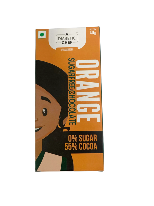Orange Sugar-Free Chocolate | Vegan, 40g