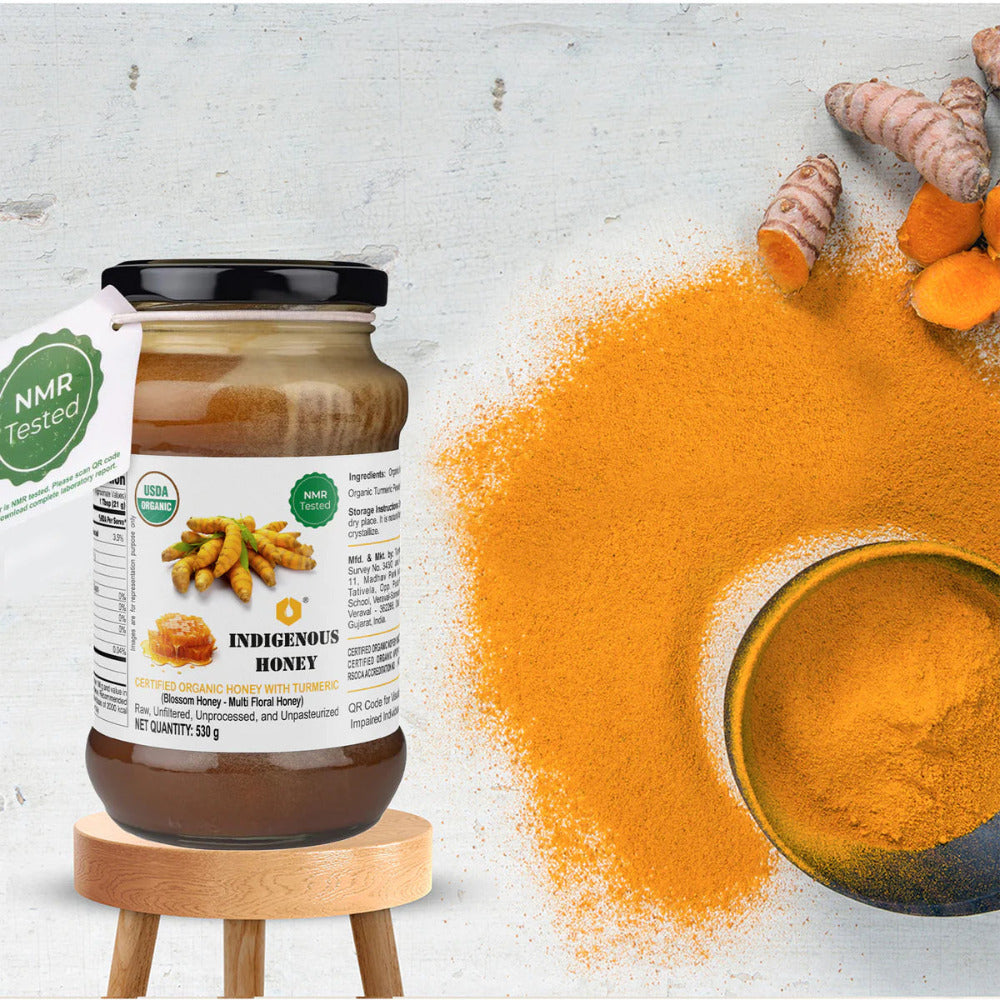 Indigenous Honey  Raw Organic Honey with Infused Turmeric