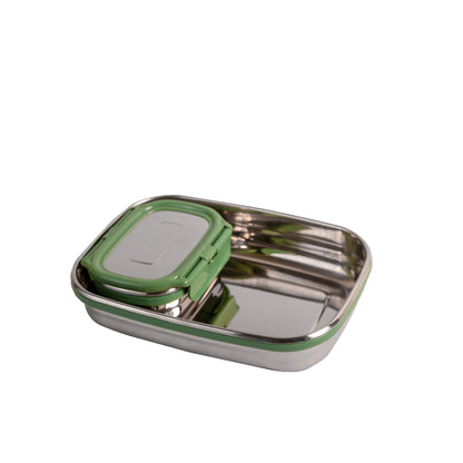 Veigo Jumbo Stainless Steel Lunch Box with Veg Box