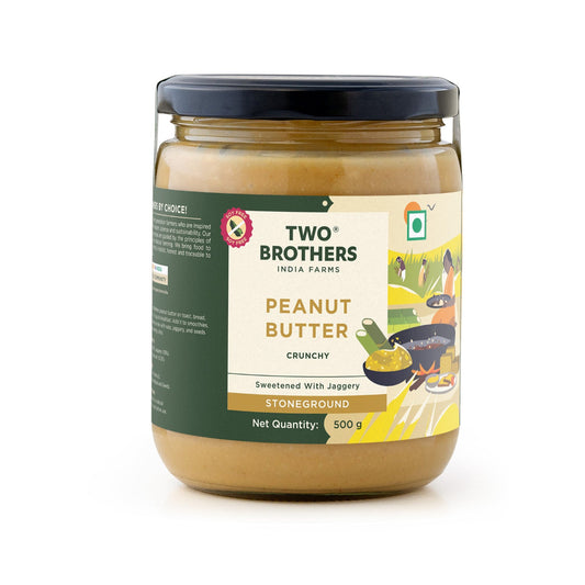 Two Brothers India Farms Peanut Butter, Crunchy with Jaggery, Stoneground