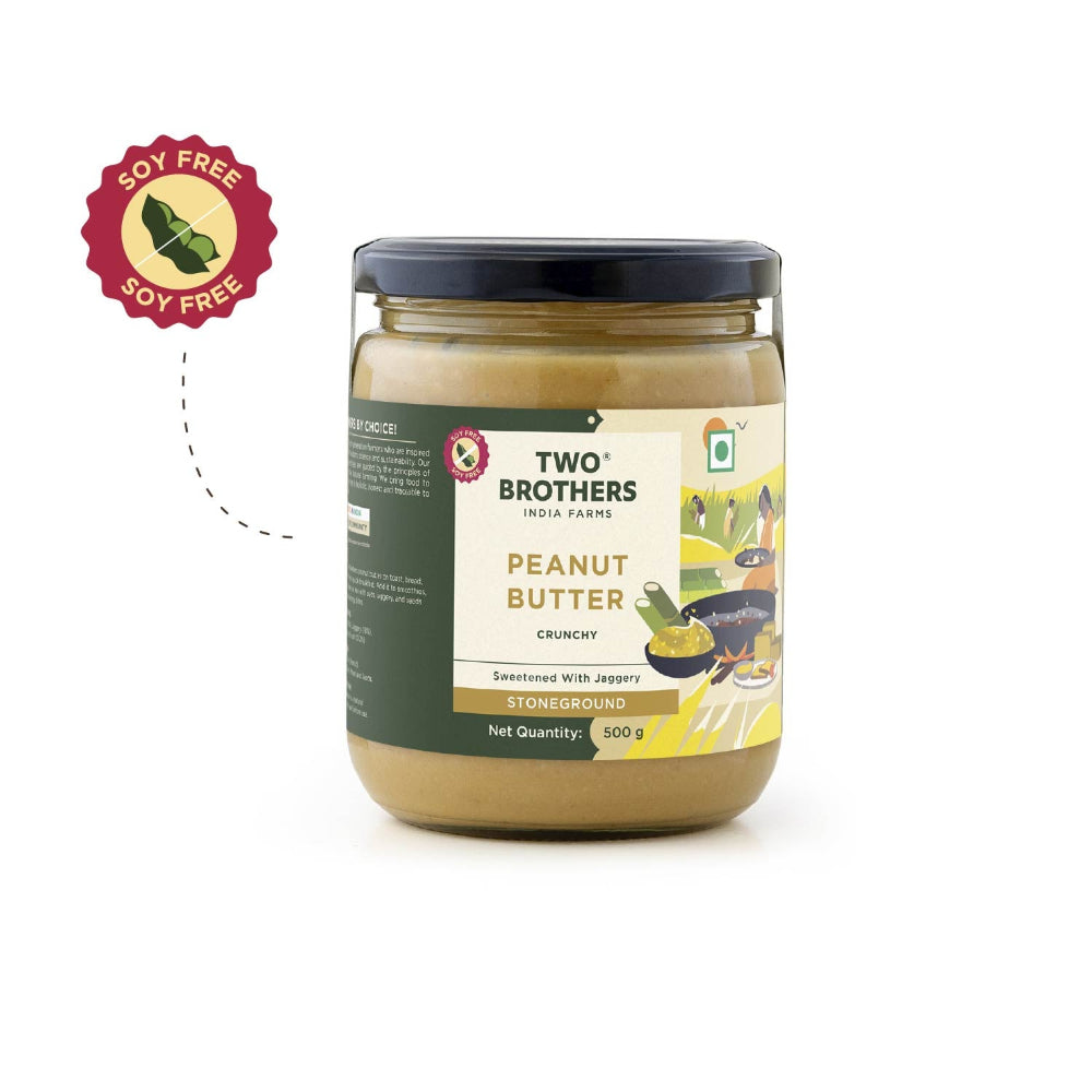 Two Brothers India Farms Peanut Butter, Crunchy with Jaggery, Stoneground