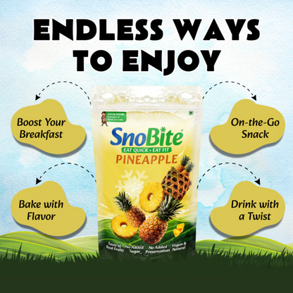 SnoBite Pineapple Stand-up Ziplock Pouch