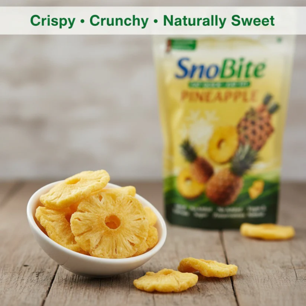 SnoBite Pineapple Stand-up Ziplock Pouch