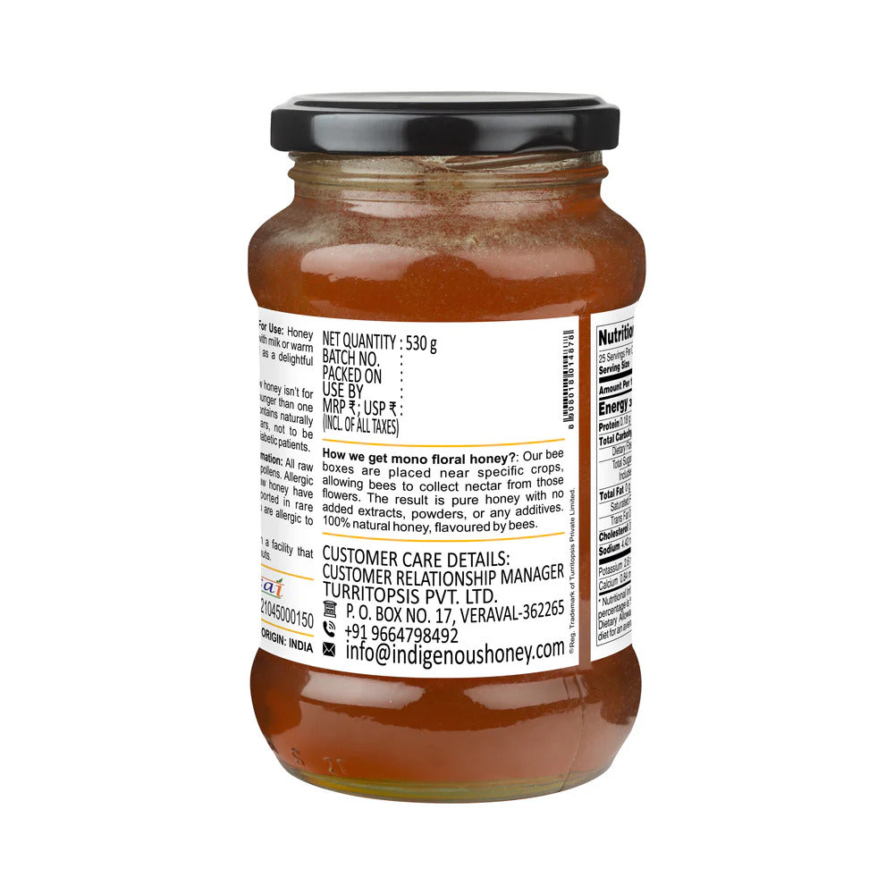Indigenous Honey Natural Sesame Honey - Raw, Unfiltered, Pure
