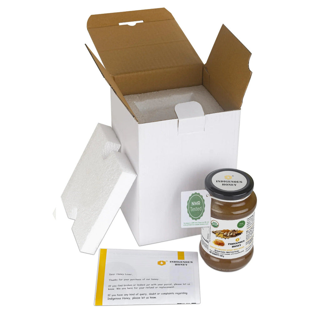 Indigenous Honey  Raw Organic Honey with Mix Spice
