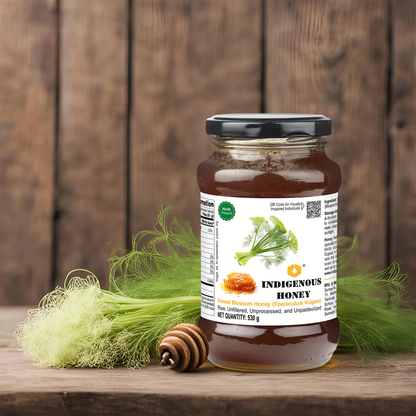 Indigenous Honey Natural Raw Fennel Honey - Unpasteurized, Unfiltered Delight