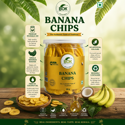 Bites of Kerala Banana Chips (Coconut Oil)