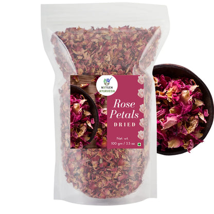 Nxtgen Ayurveda's Rose Petals Dried - 100 Gms (Pack of 2)