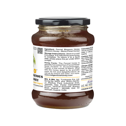 Indigenous Honey Natural Raw Fennel Honey - Unpasteurized, Unfiltered Delight