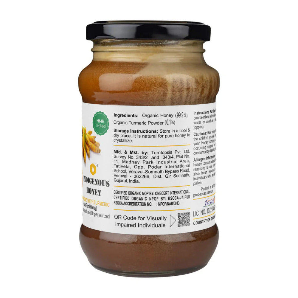 Indigenous Honey  Raw Organic Honey with Infused Turmeric