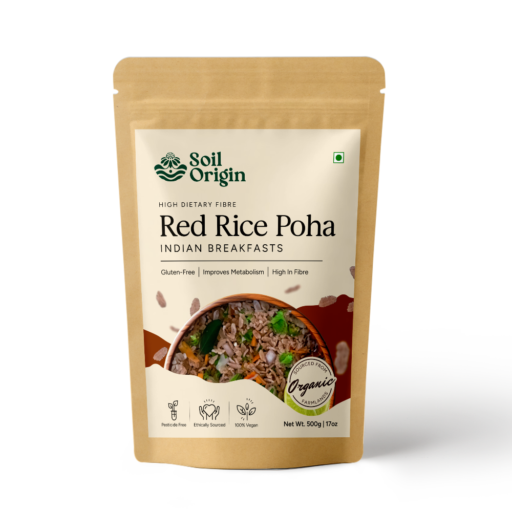 Soil Origin Red Rice Poha (Flakes) (Set Of 2)