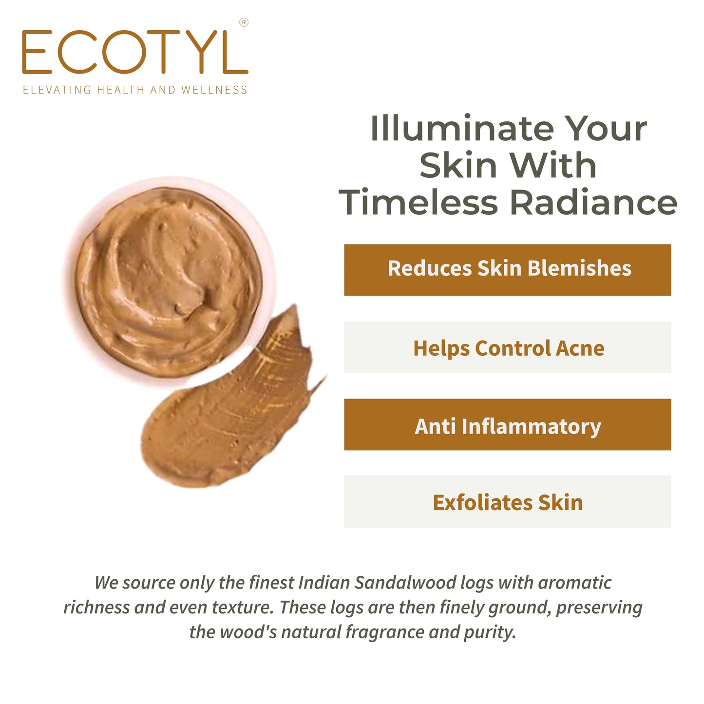 Ecotyl’s Natural Sandalwood Powder 100 g