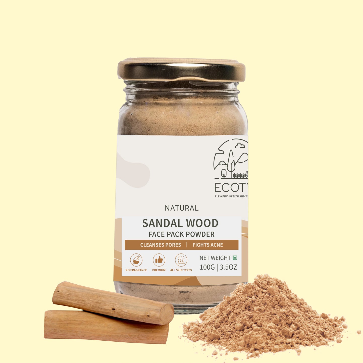 Ecotyl’s Natural Sandalwood Powder 100 g