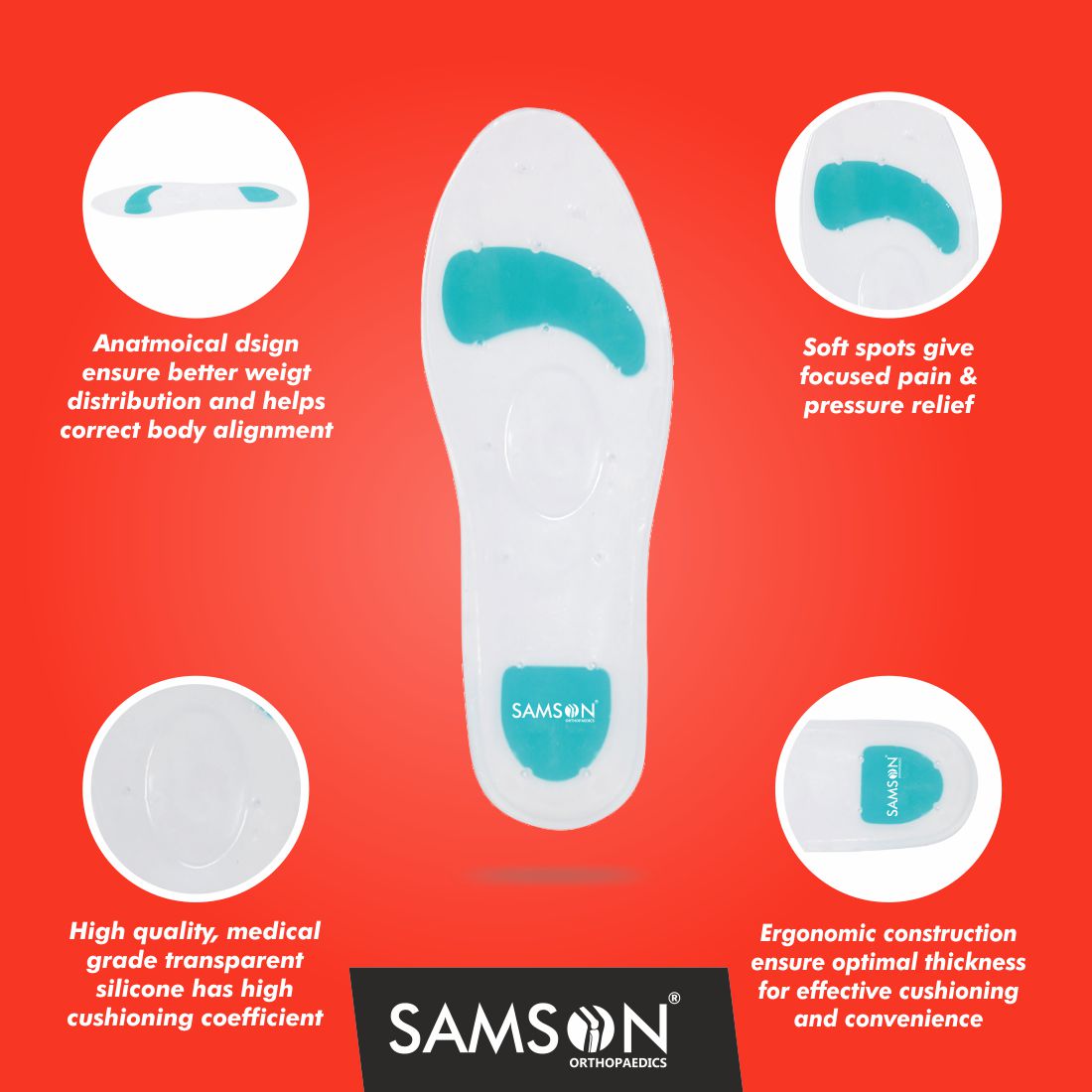 Silicone Insole (Pair)