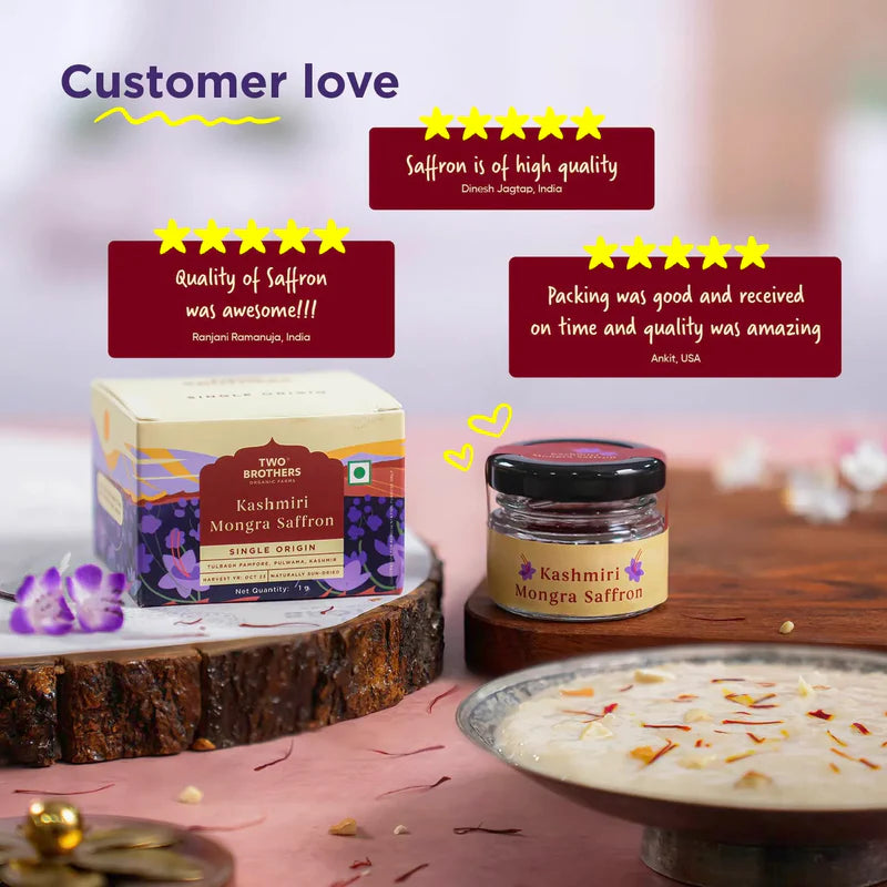 Two Brothers Organic Farms Kashmiri Mongra Saffron 1g