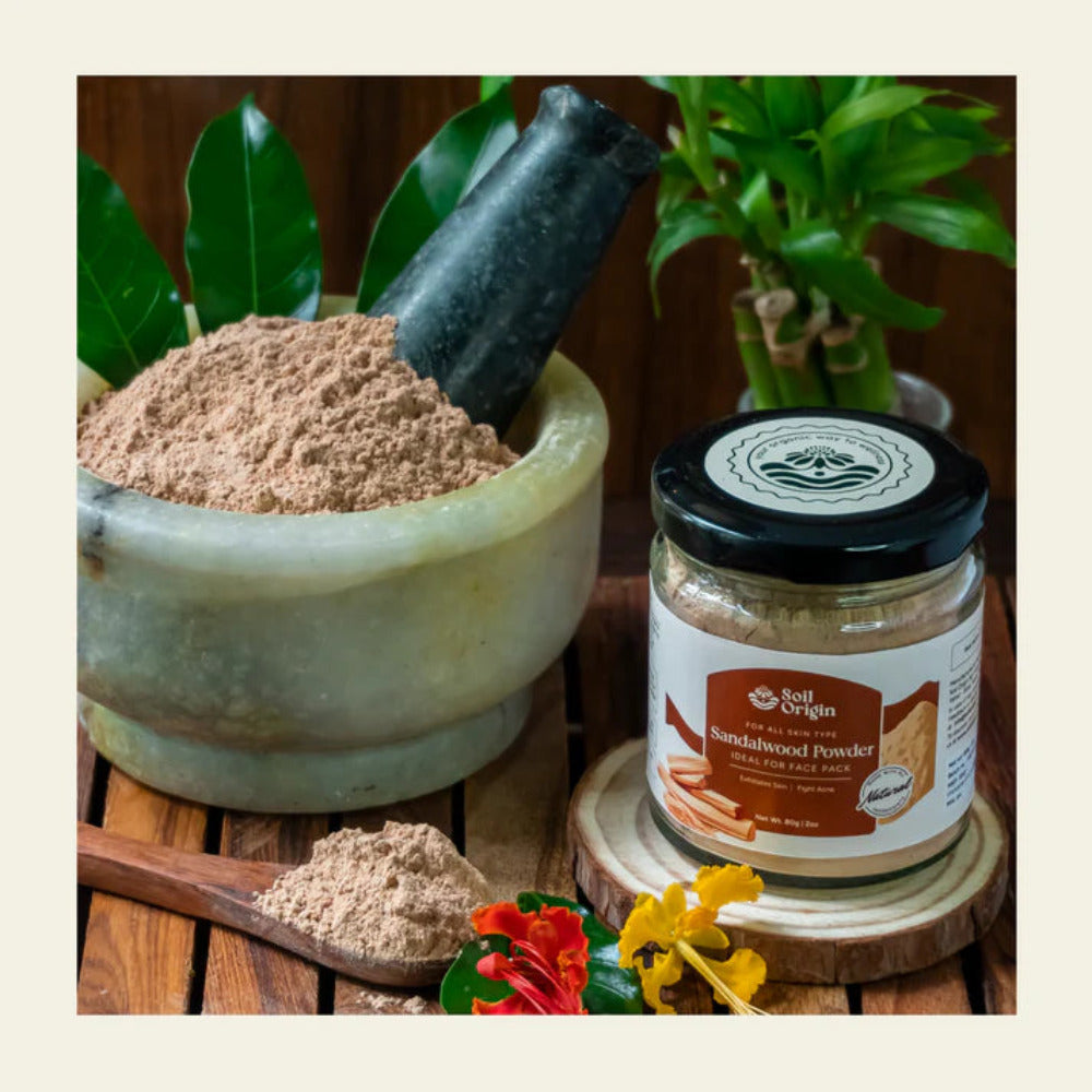 Soil Origin Natural Skincare Duo - Sandalwood Powder & Multani Mitti