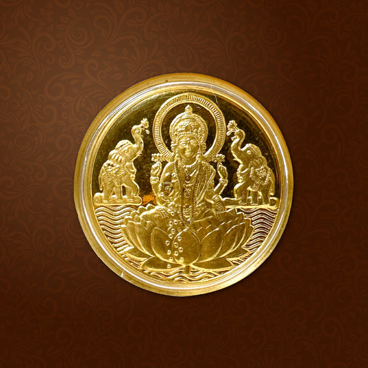 Khyaal Divine Collection- 0.5 gms 24KT Gold Goddess Laxmi Foil Coin