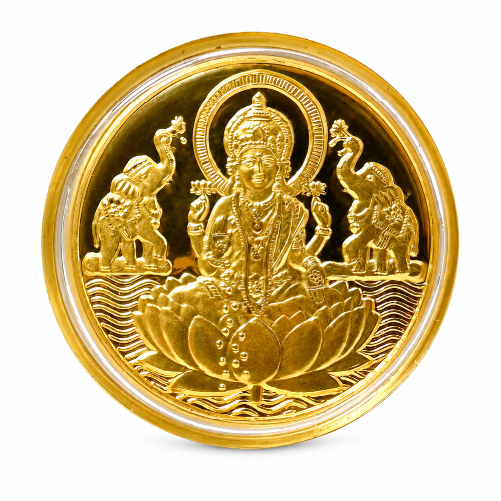Khyaal Divine Collection- 0.5 gms 24KT Gold Goddess Laxmi Foil Coin