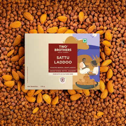 Two Brothers India Farms Sattu and Jaggery Laddu/Laddoo