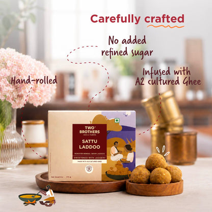 Two Brothers India Farms Sattu and Jaggery Laddu/Laddoo