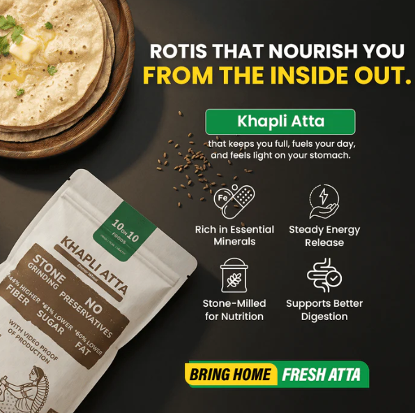 10on10foods Khapli Atta 2 Kg