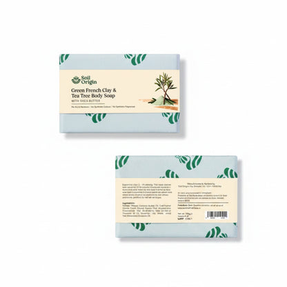 Soil Origin Handmade Body Soap Combo - Green French Clay, Charcoal Lemongrass, Coffee Cinnamon