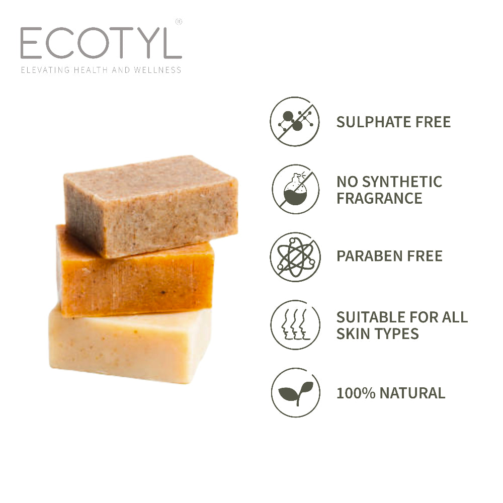 Ecotyl Shea Butter Soaps - Ubtan, Rose & Coffee Set of 3