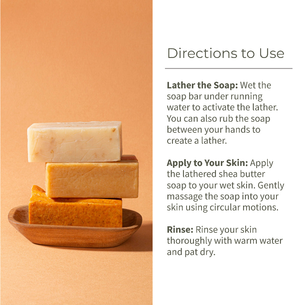 Ecotyl Shea Butter Soaps - Ubtan, Rose & Coffee Set of 3