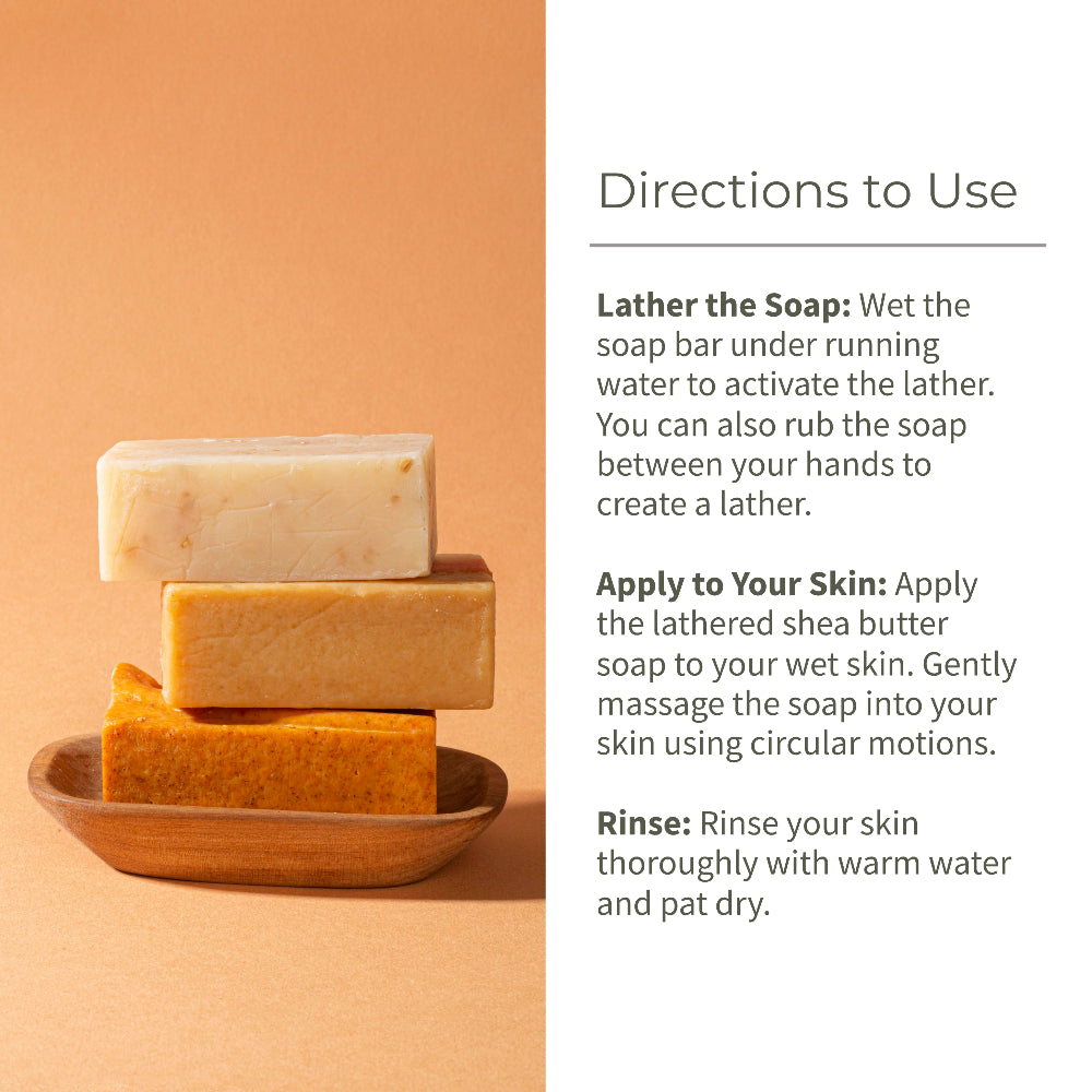 Ecotyl Shea Butter Soaps - Ubtan, Rose & Coffee Set of 3