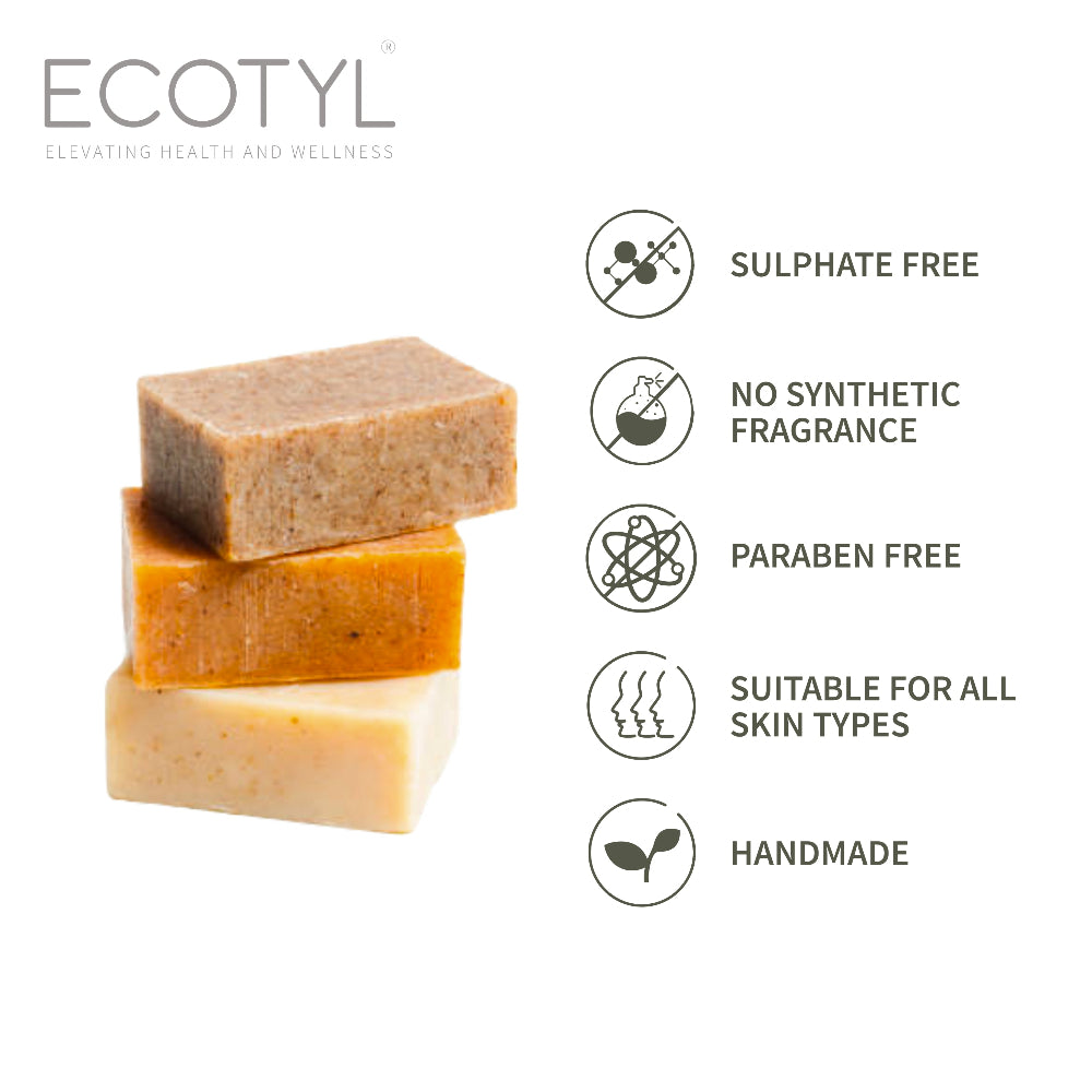 Ecotyl Shea Butter Soaps - Ubtan, Rose & Coffee Set of 3