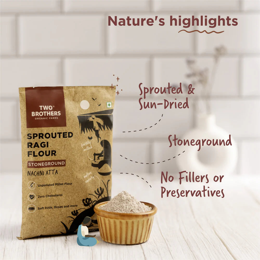 Two Brothers Organic Farms Sprouted Ragi Malt Nachni Satva