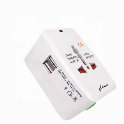 LA' FORTE Flixx Universal Travel Adapter with Dual USB Ports