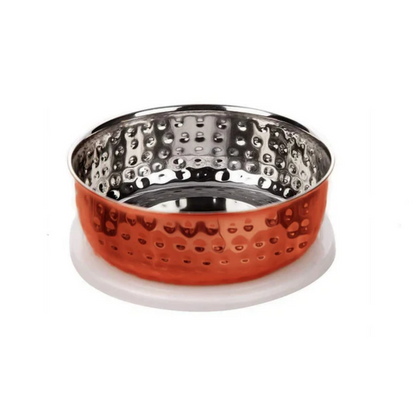 LA' FORTE Hammered Stainless Steel Container-Set of 4