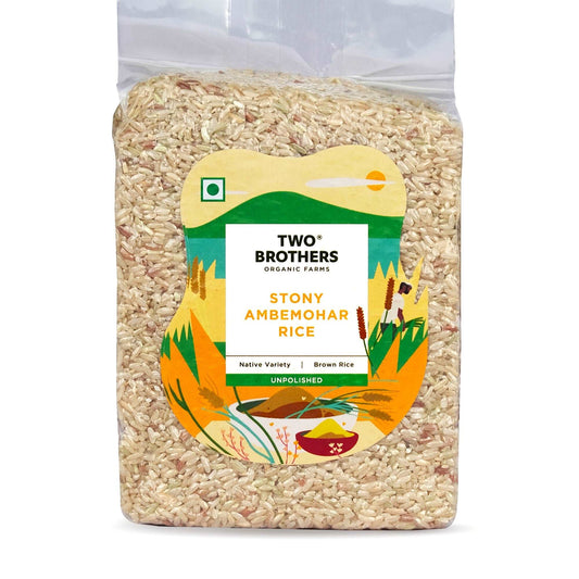 Two Brothers Organic Farms Stony Ambemohar Rice (Unpolished) - 1kg